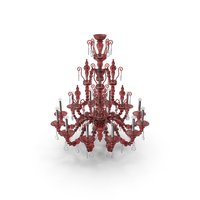 Red Murano Crystal Chandelier PNG & PSD Images
