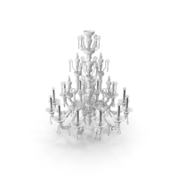 White Murano Glass Barovier Toso Taif Luxury Chandlier PNG & PSD Images