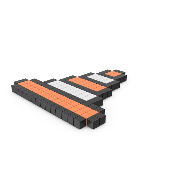 Road Cone Pixelated Icon PNG & PSD Images