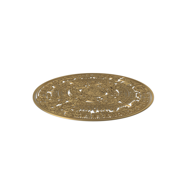 Golden Aztec Calendar PNG & PSD Images