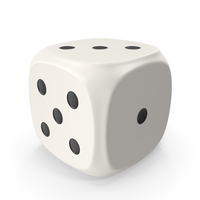 White Six Sided Die PNG & PSD Images