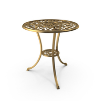 Golden Cast Iron Dining Table PNG & PSD Images