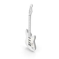 SSS Strat Custom White Electric Guitar PNG & PSD Images