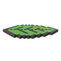 Eco Green Leaf Pixelated Icon Interface PNG & PSD Images