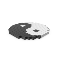 Yin And Yang Retro Pixelated Icon PNG & PSD Images