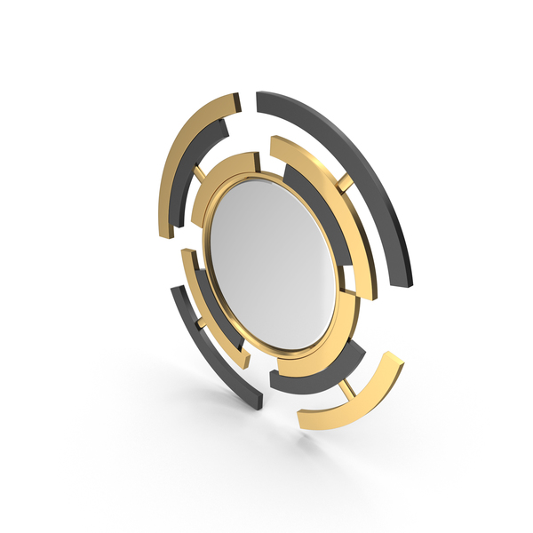 Pont Des Arts Contemporary Round Wall Mirror PNG & PSD Images