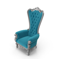 Absolom Roche Arm Chair Velvet & Silver PNG & PSD Images