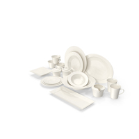 White Pearl Dinnerware PNG & PSD Images