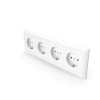 4x Wall Socket Outlet PNG & PSD Images