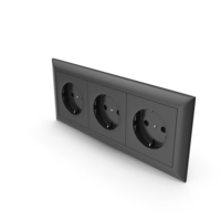 3x Wall Socket Outlet PNG & PSD Images