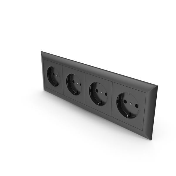 4x Wall Socket Outlet PNG & PSD Images