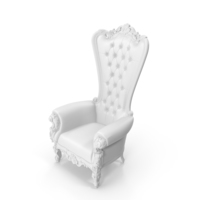 Absolom Roche Arm Chair Leather White PNG & PSD Images