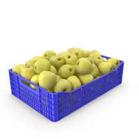 Apple Golden Plastic Crate PNG & PSD Images