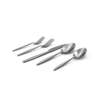 Facet Flatware Place Setting PNG & PSD Images