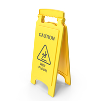Wet Floor Safety Sign PNG & PSD Images