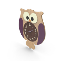 Kids' Room Owl Clock PNG & PSD Images