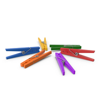 Colorful Clothespin Set PNG & PSD Images