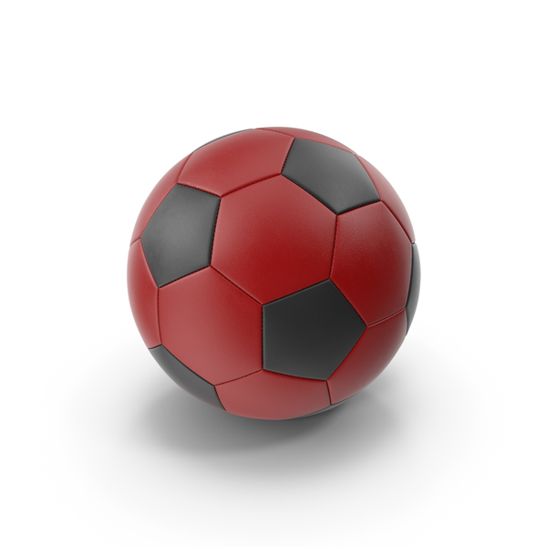 Soccer Ball Red Black PNG & PSD Images