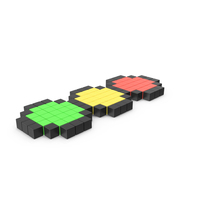 Pixelated Traffic Light Icon PNG & PSD Images