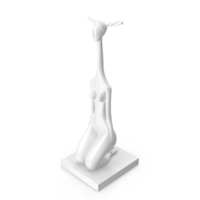Abstract Giraffe Female Statuette PNG & PSD Images