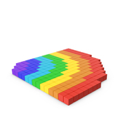 Rainbow Pixelated Icon PNG & PSD Images