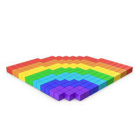 Rainbow Pixelated Icon PNG & PSD Images