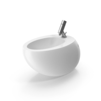 Laufen Il Bagno Alessi One Wall-Mounted Bidet PNG & PSD Images