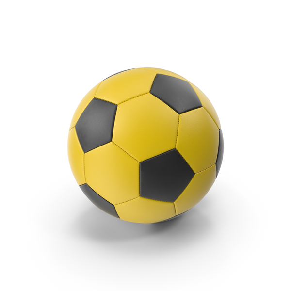 Soccer Ball Yellow and Black PNG & PSD Images