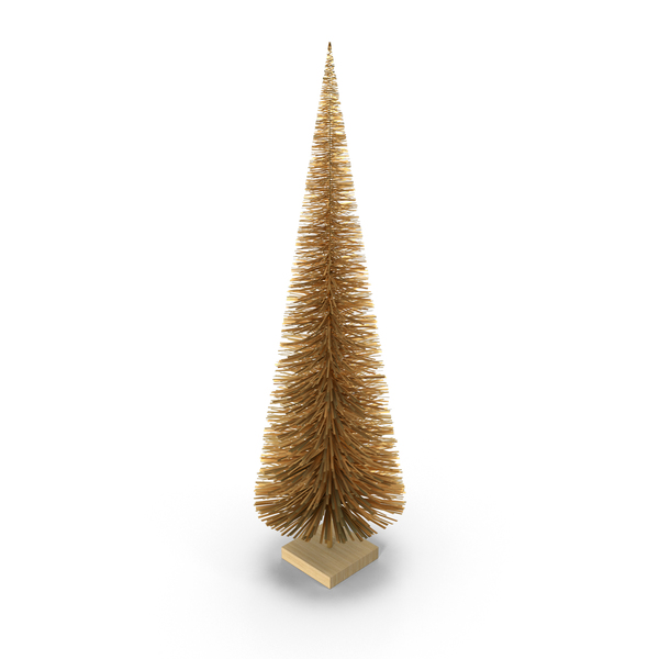 Gold Miniature Christmas Tree PNG & PSD Images