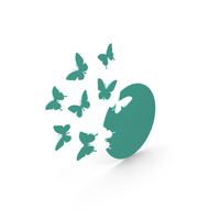 Butterfly Clock PNG & PSD Images