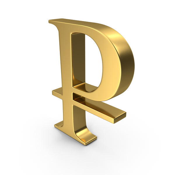 Gold Russian Ruble Symbol PNG & PSD Images