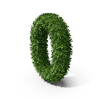 Hedge Shaped Number 0 PNG & PSD Images