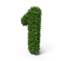 Hedge Shaped Number 1 PNG & PSD Images