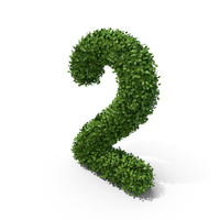 Hedge Shaped Number 2 PNG & PSD Images