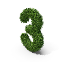 Hedge Shaped Number 3 PNG & PSD Images