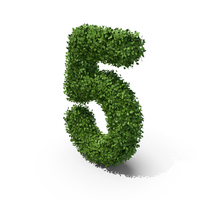 Hedge Shaped Number 5 PNG & PSD Images