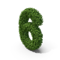 Hedge Shaped Number 6 PNG & PSD Images