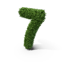 Hedge Shaped Number 7 PNG & PSD Images