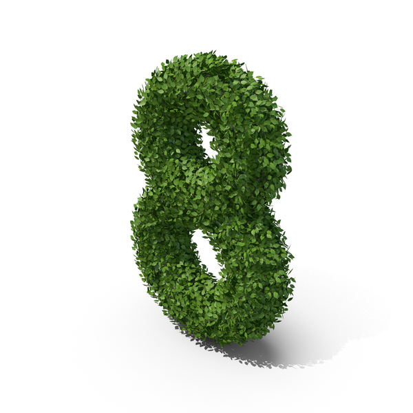 Hedge Shaped Number 8 PNG & PSD Images