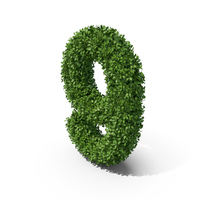 Hedge Shaped Number 9 PNG & PSD Images