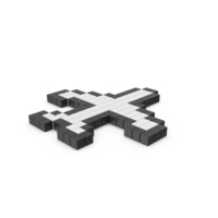 Airplane Pixelated Icon PNG & PSD Images