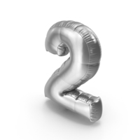 Foil Balloon Number 2 PNG & PSD Images