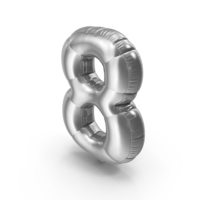 Foil Balloon Number 8 PNG & PSD Images