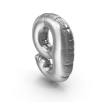 Foil Balloon Number 9 PNG & PSD Images