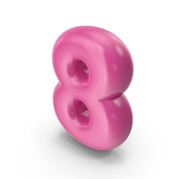 Toon Balloon Number 8 PNG & PSD Images