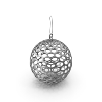 Silver Mesh Christmas Ornament PNG & PSD Images