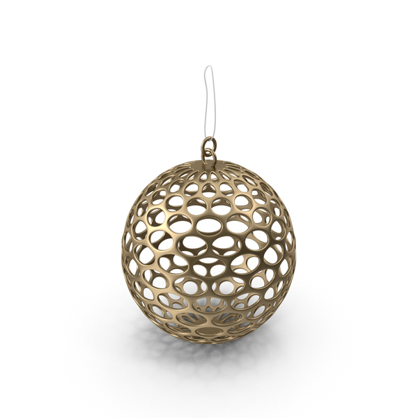 Gold Mesh Christmas Ornament PNG & PSD Images