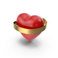 Heart With Banner PNG & PSD Images