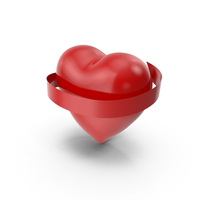 Heart With Banner PNG & PSD Images