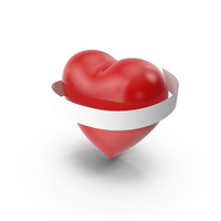 Heart With Banner PNG & PSD Images